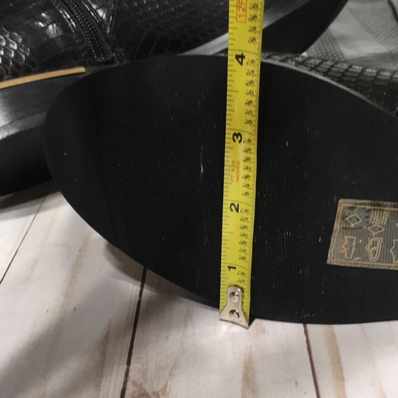Tall black boot reptile print EXE size EU40 made in PRC - Picture 16 of 16